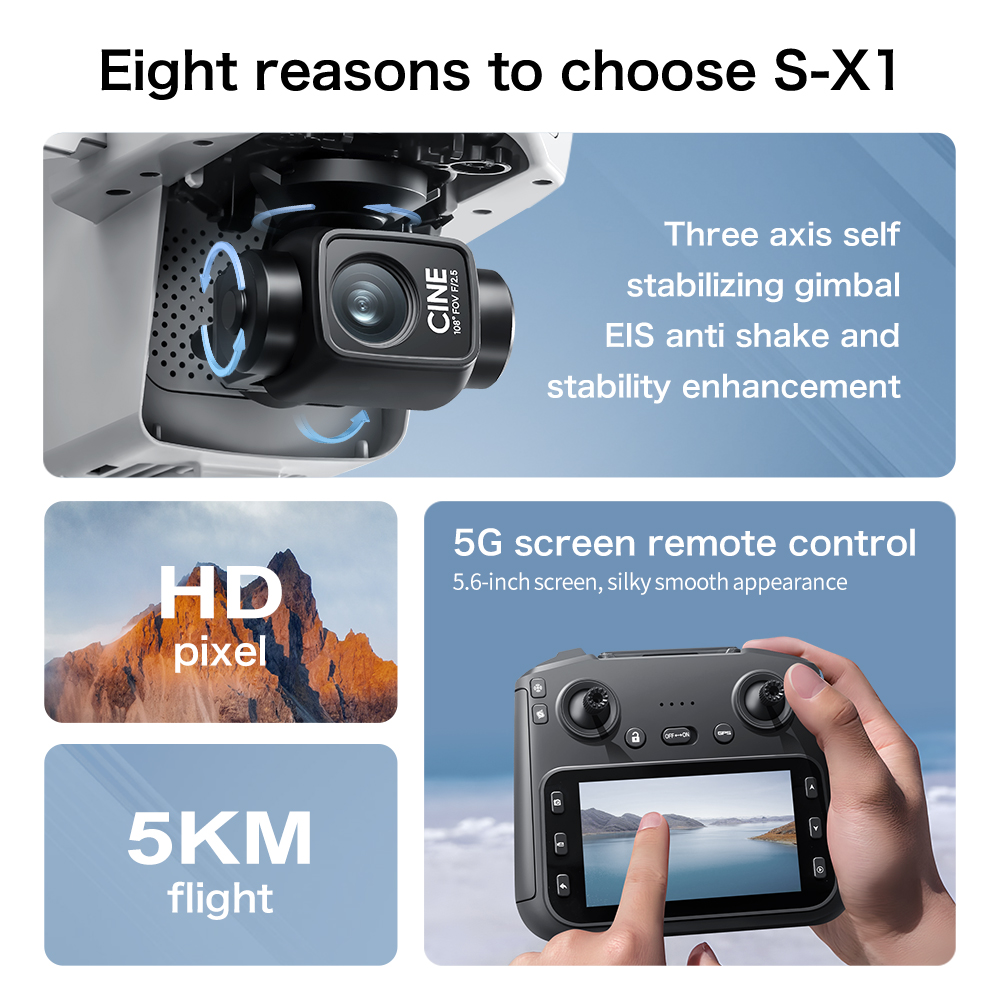Top Deal S-X1 MAX GPS Drone 3  - Drone Kit Fpv ulasan dan harga